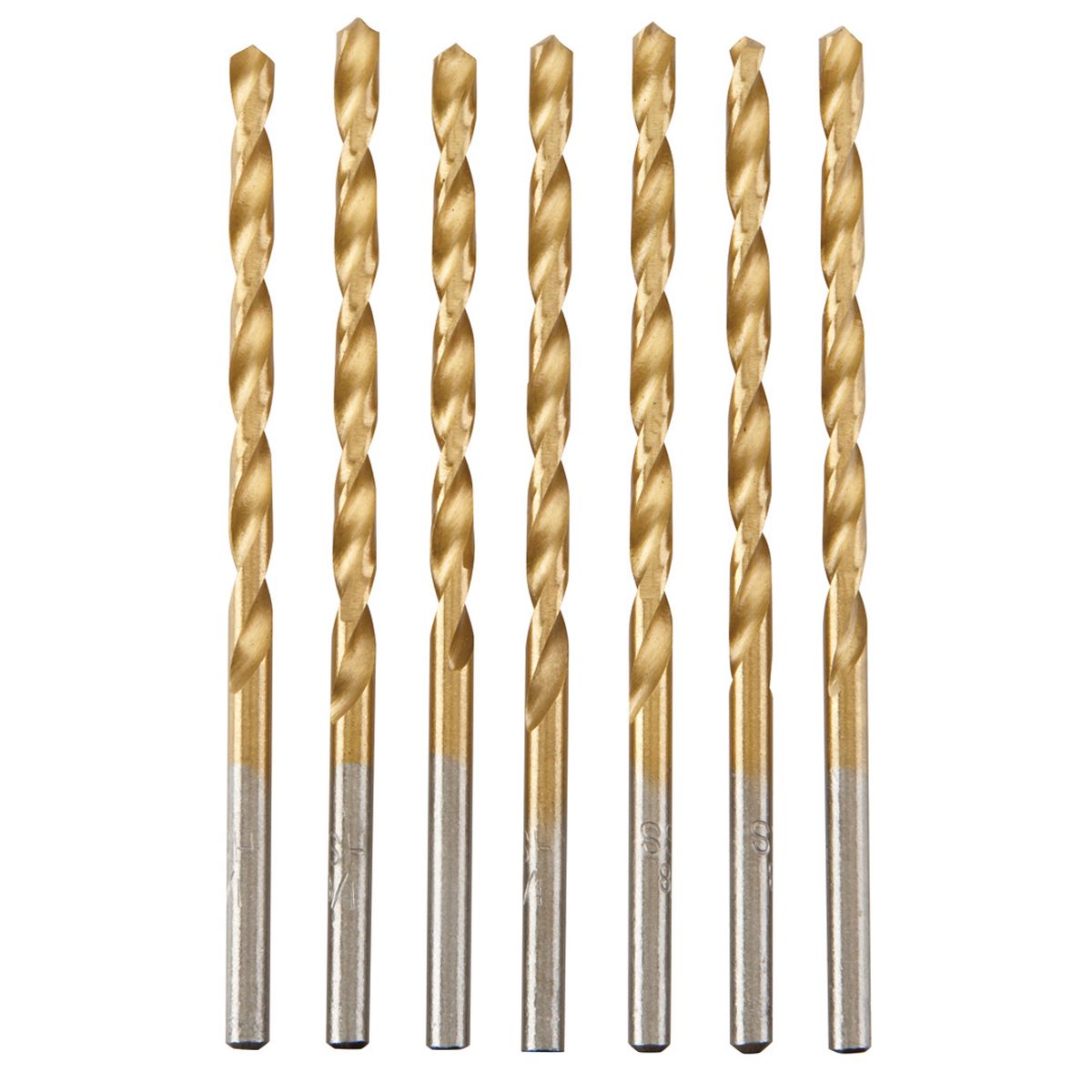 1/8 in. Titanium High Speed Steel Drill Bits, 7 Piece C476953
