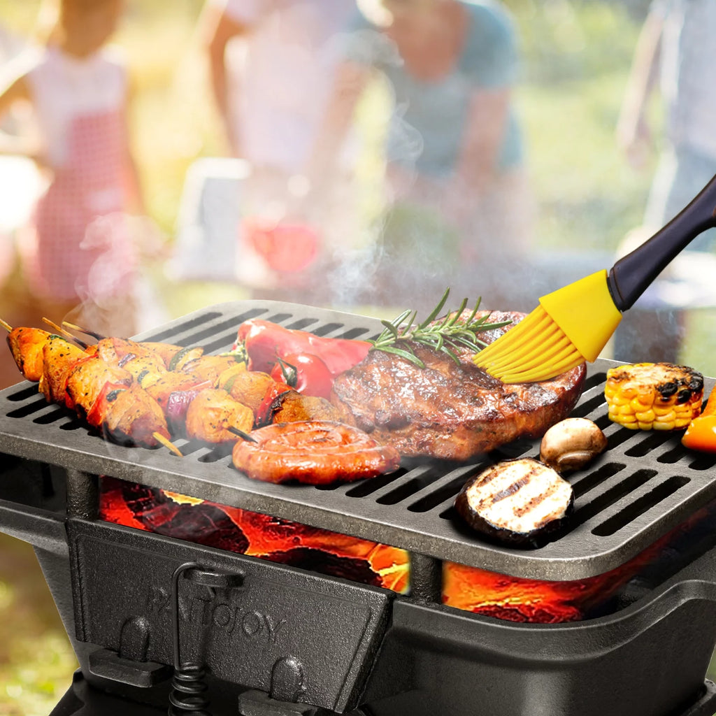 Portable Heavy Duty Cast Iron Charcoal Grill U35719