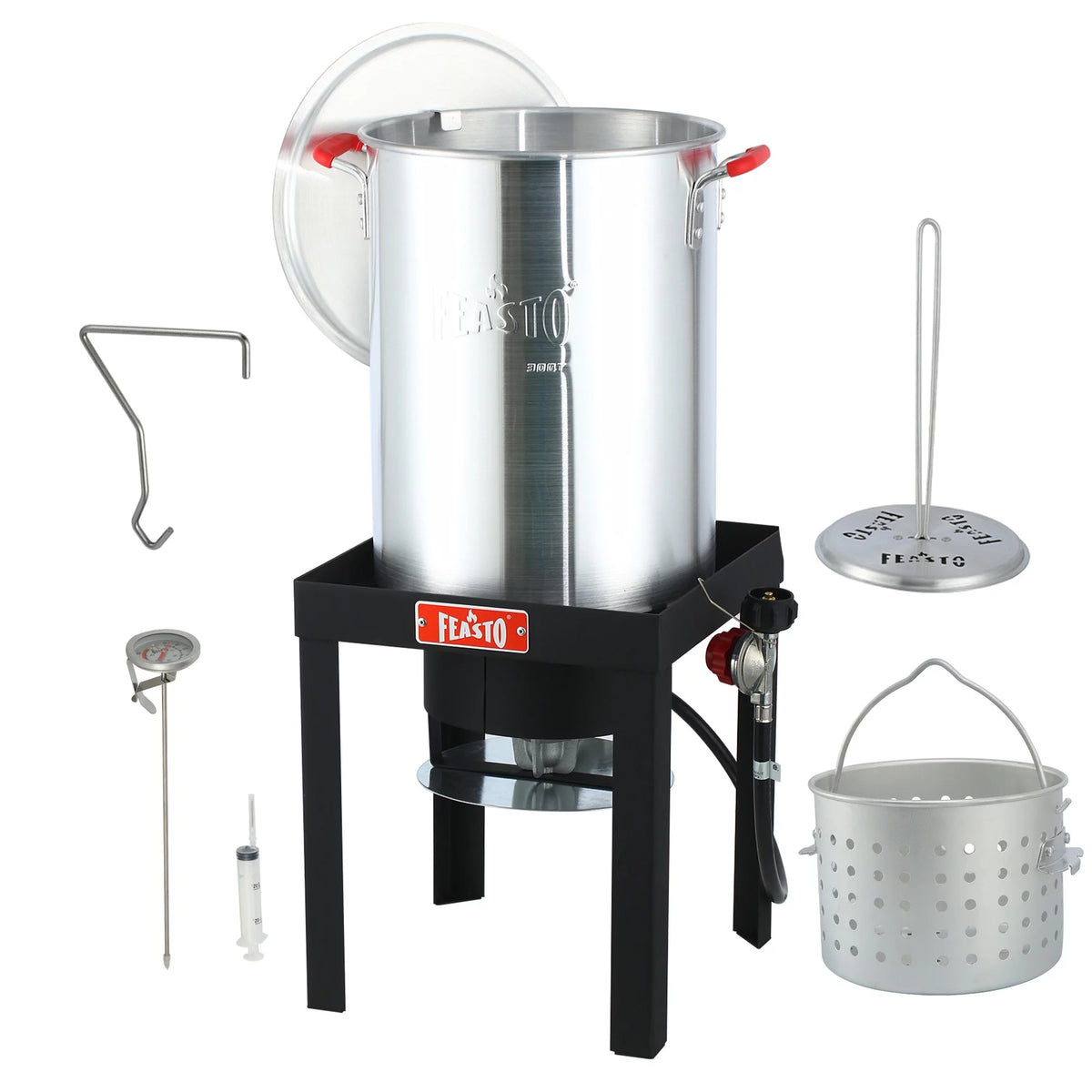 30QT Aluminum Turkey Fryer Seafood Boiler Set G469584