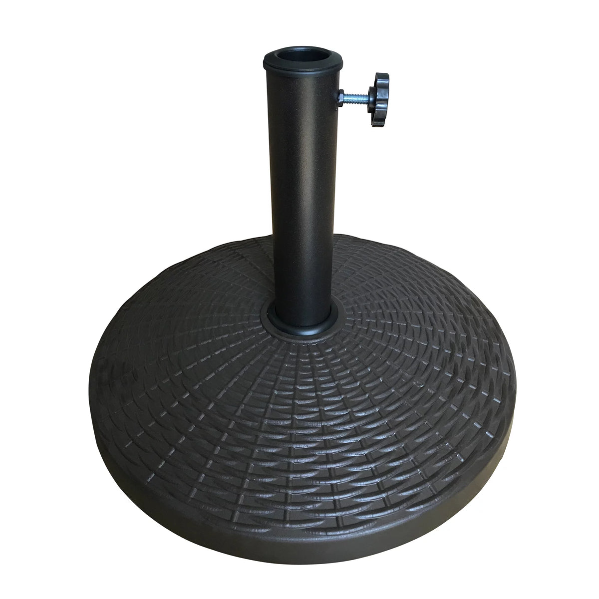 Black Round Powder Coated Resin Patio Umbrella Base P8353