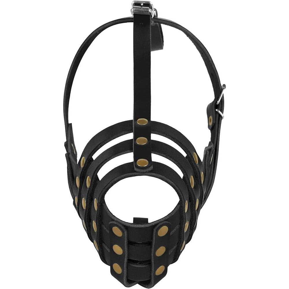 Leather Dog Muzzle Adjustable Breathable Medium Large Breeds E296