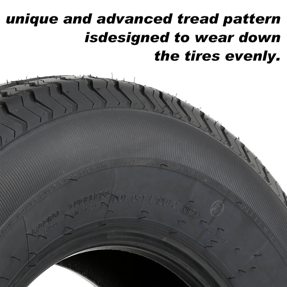 ST205/75R14 Trailer Tire with 14 White Wheel Set of 2 J86384
