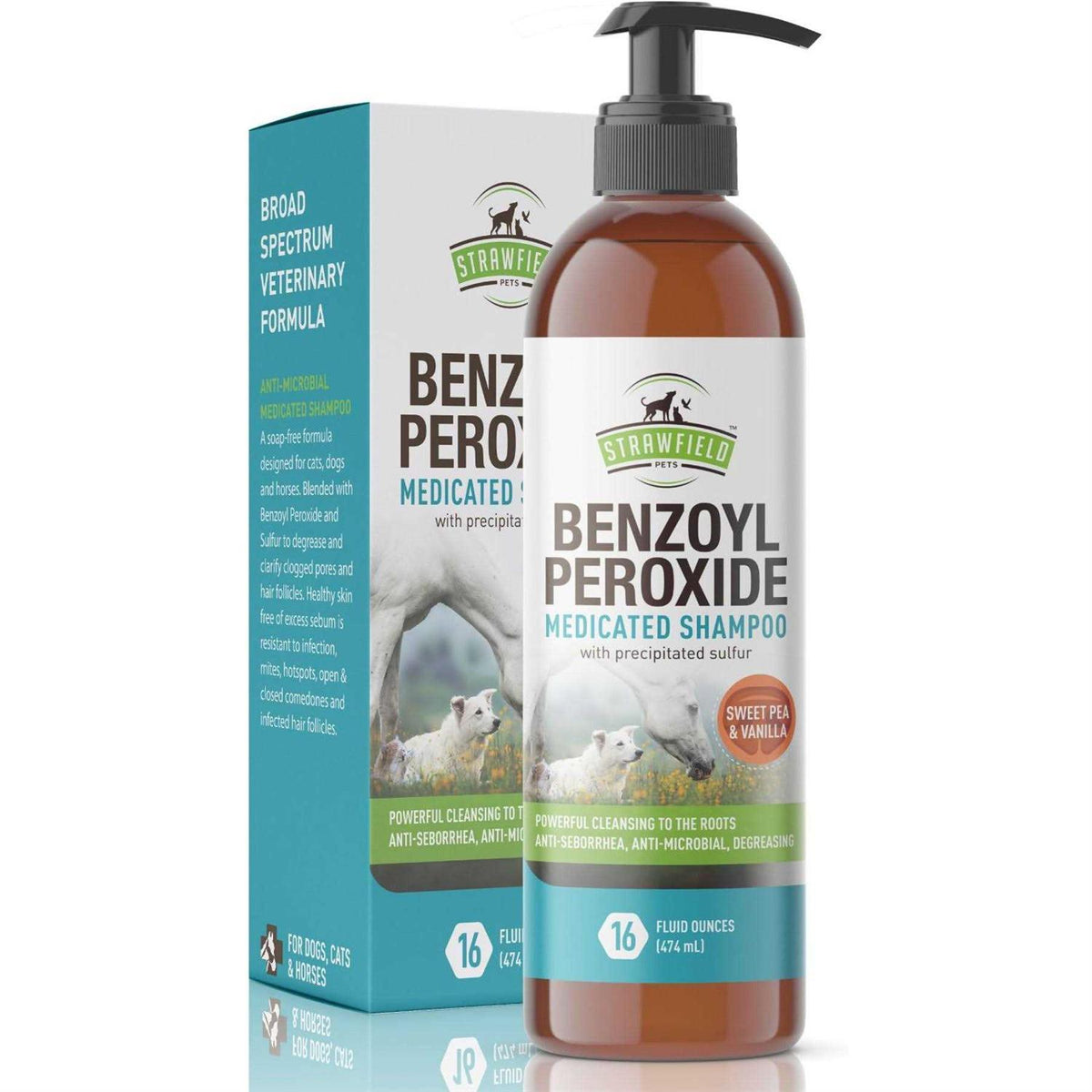 Benzoyl Peroxide Shampoo for Dogs & Cats K4214