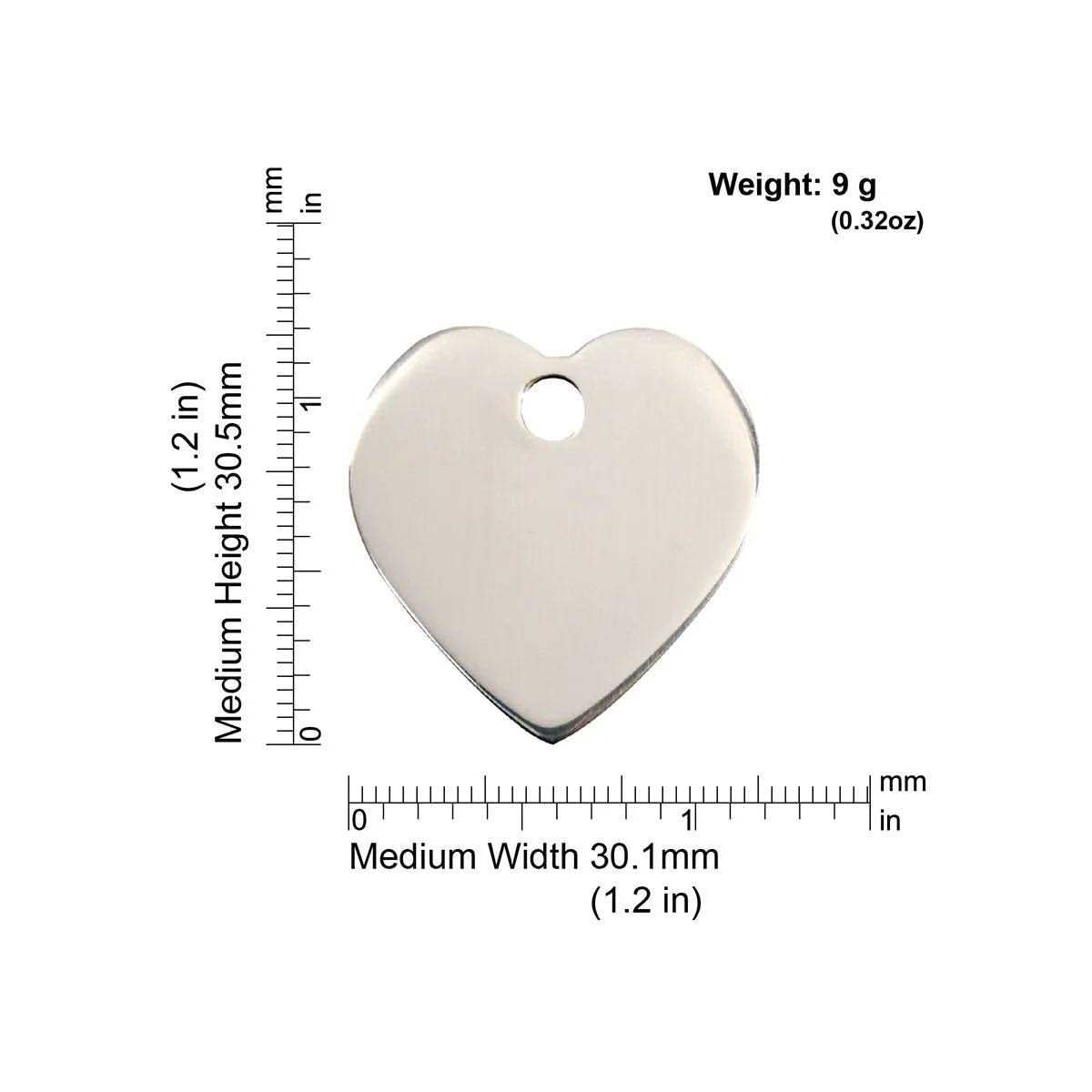 Heart Pet ID Dog Tags G9508