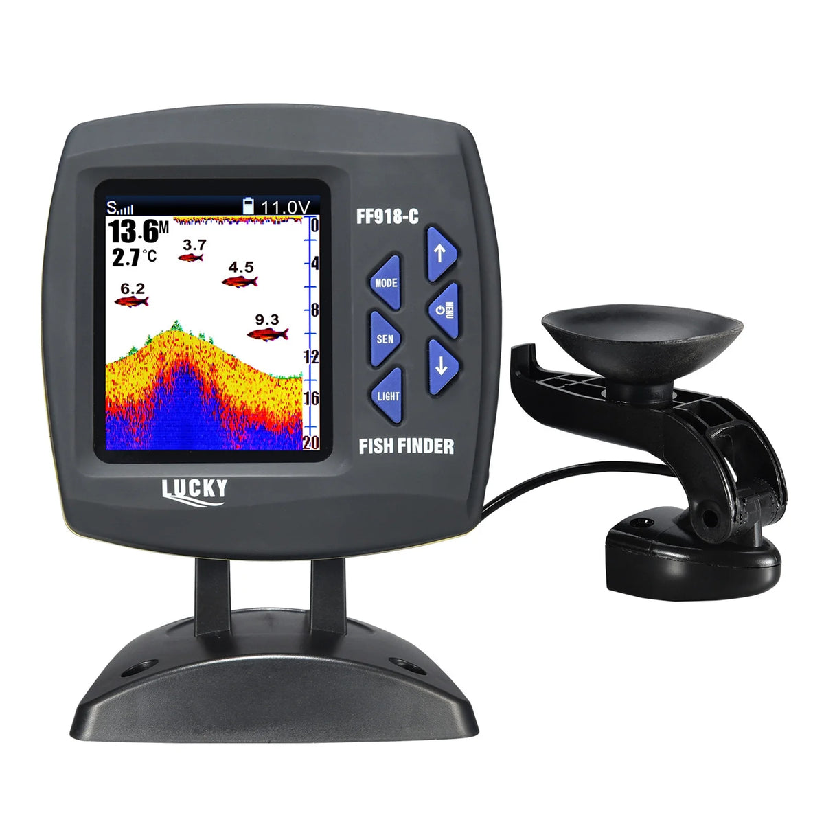 Wired Transducer Fish Finder 45 Degrees Underwater N521