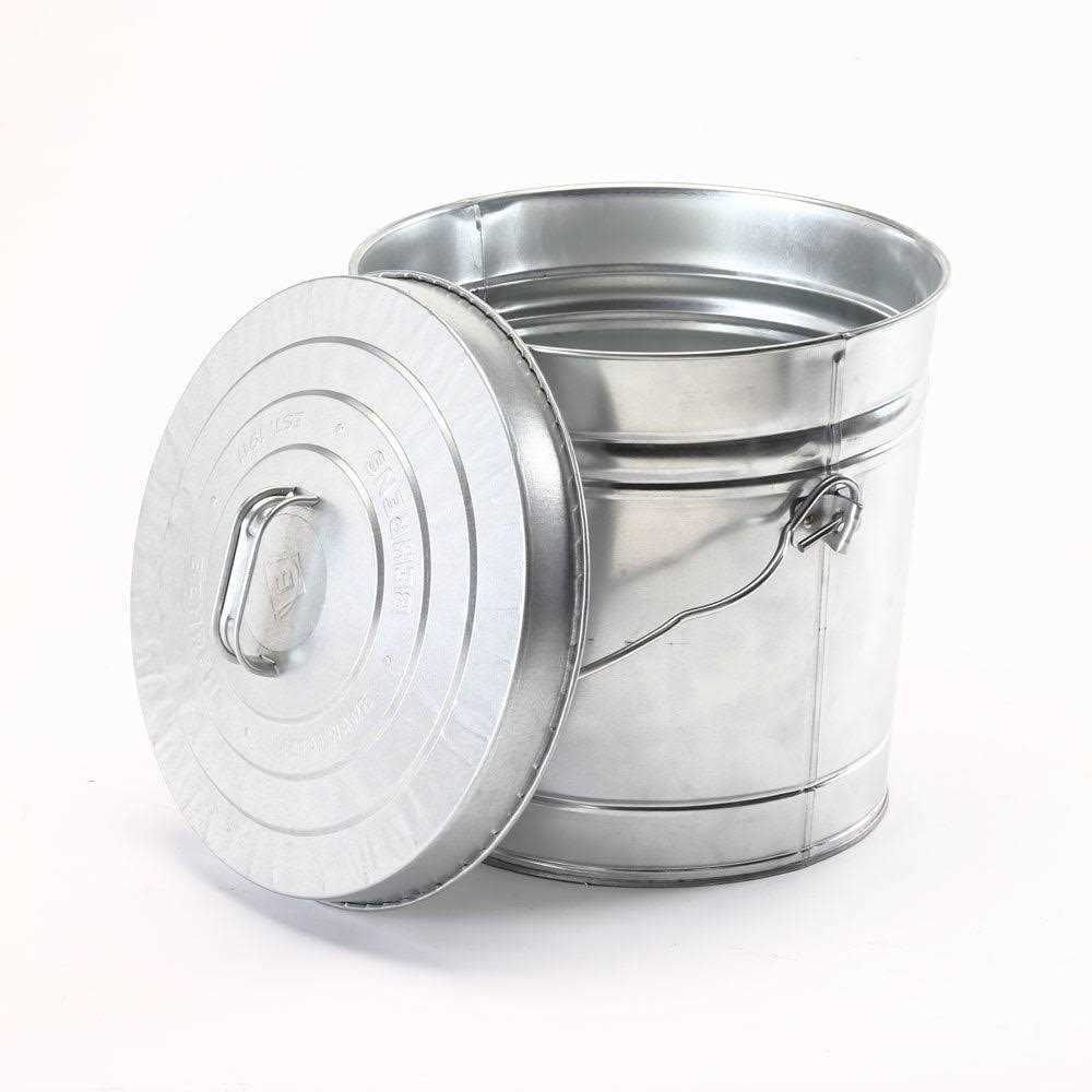 Galvanized Steel Seed Can with Lid A271339