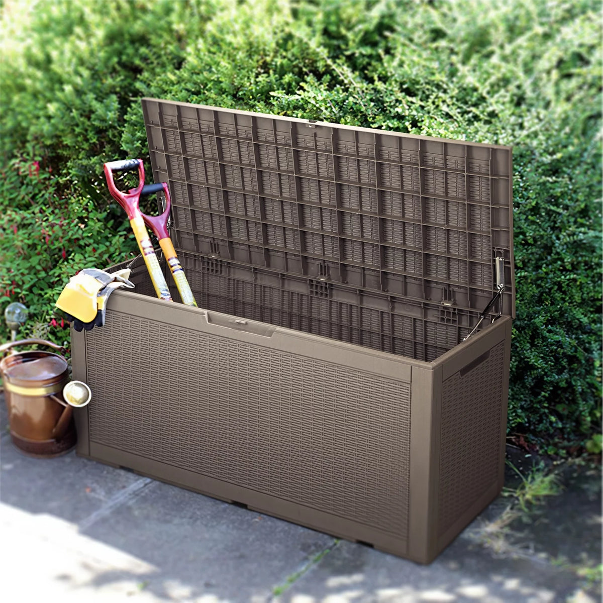 100 Gallon Black Plastic Resin Storage Box P19746