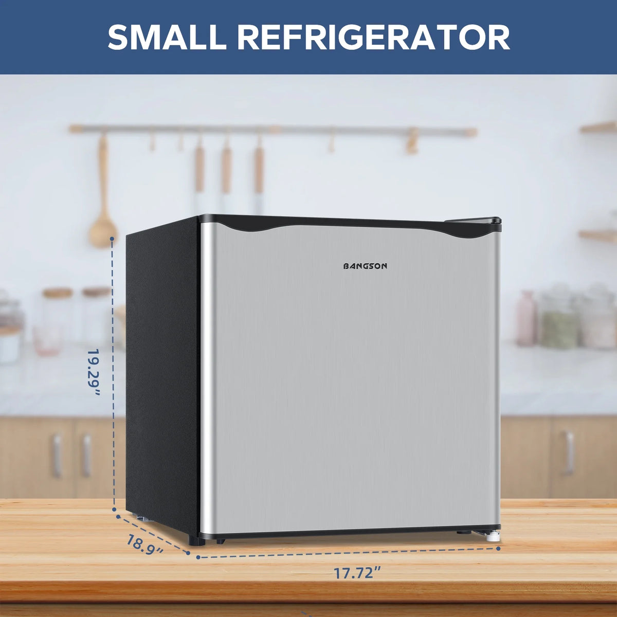 1.6 Cu.ft Silver Mini Fridge with Freezer X106374