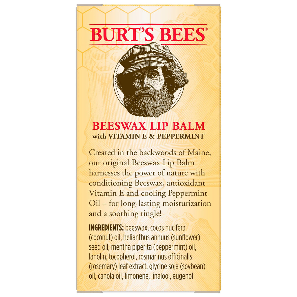 Moisturizing Lip Balm with Beeswax, 2 Tubes W58776