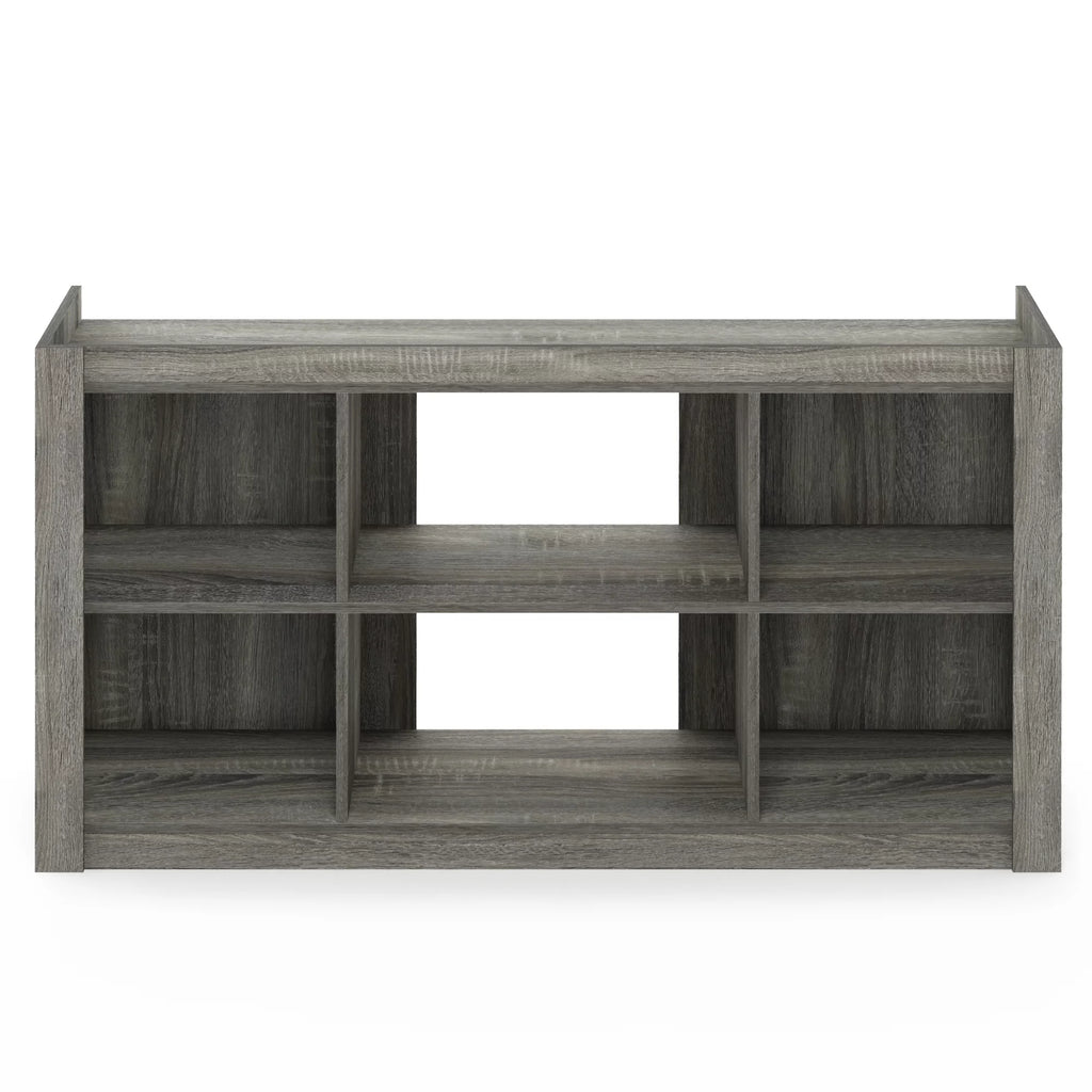 French Oak Grey TV Stand Bookshelves B406