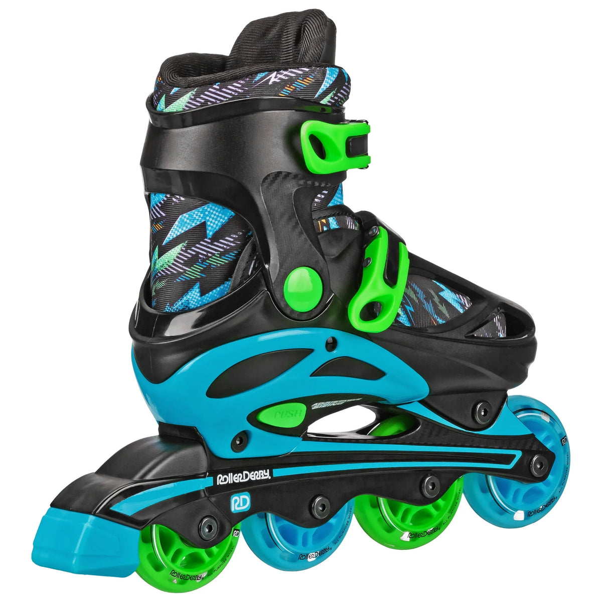 Boys 2-in-1 Roller/Inline Skates Black/Green K43490