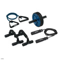 Home Gym Essentials Kit with Jump Rope, Push-up Bars, Ab Wheel and Resistance Tube T68322