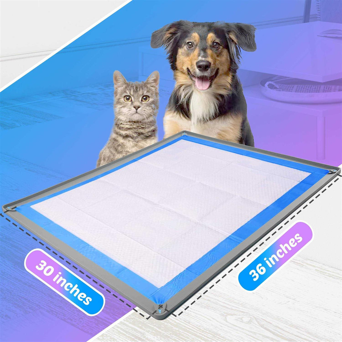 Puppy Pad Holder Tray No Spill I394142