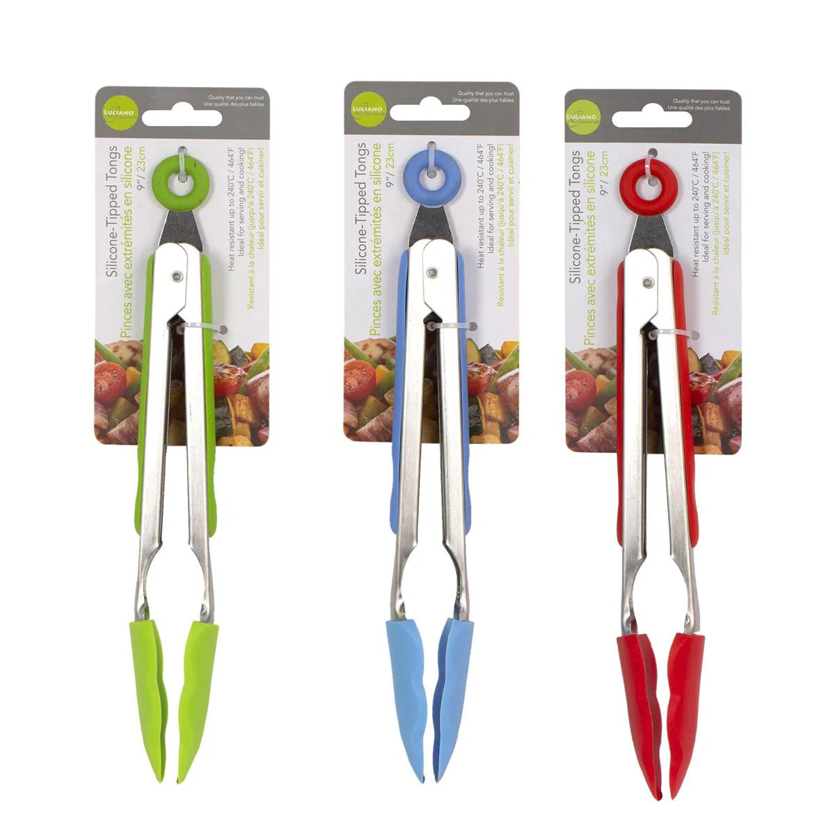 9'' Silicone Tongs with Pull Lock S573