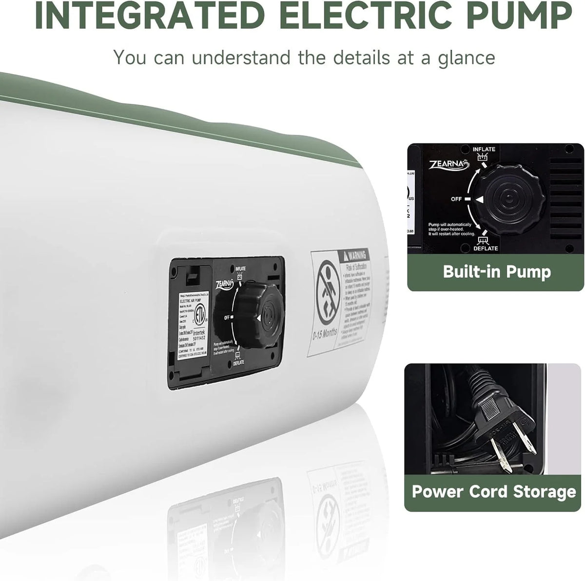 Twin Size Air Mattress with Built-in Pump B51748
