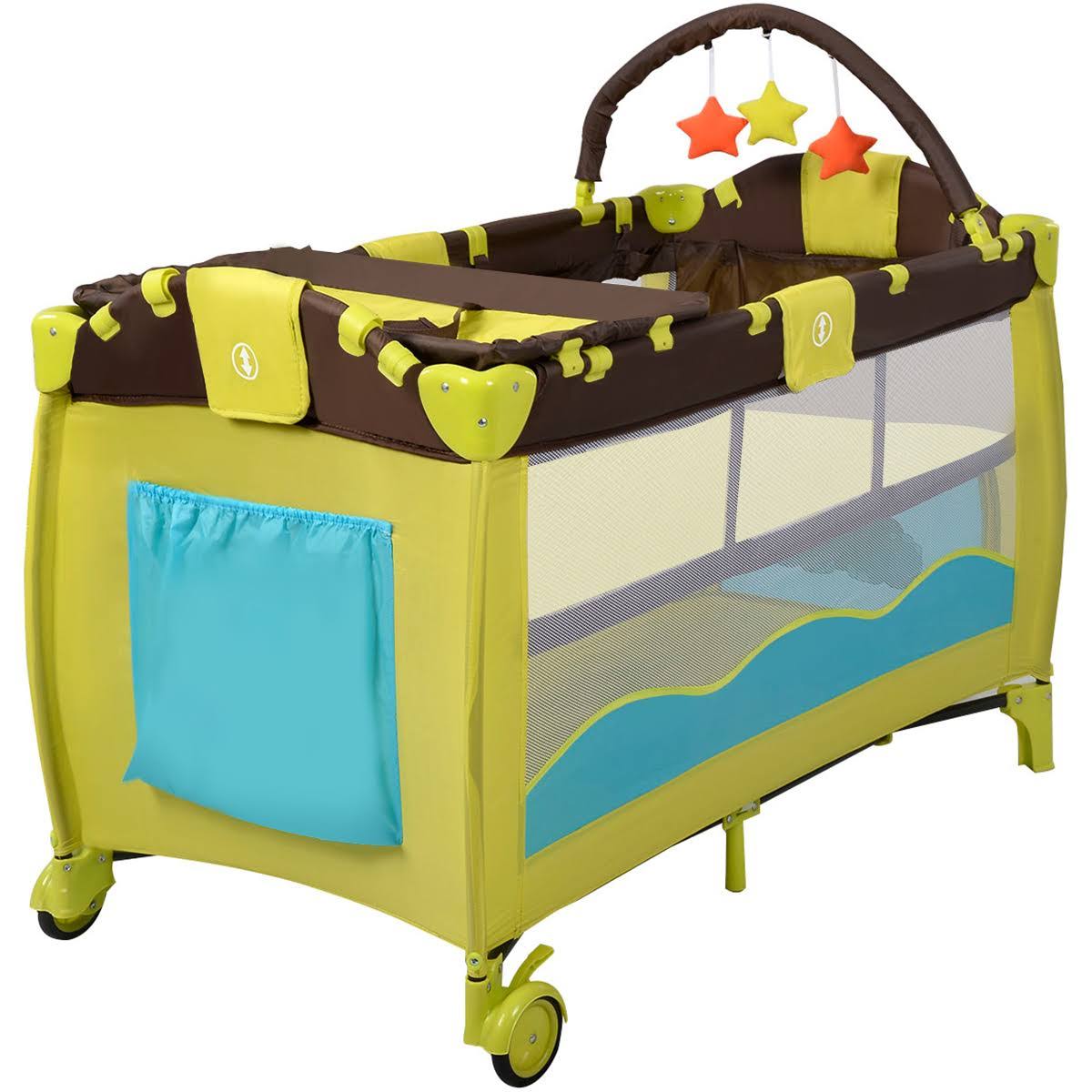 Green Baby Crib Playpen Playard Bassinet C953735