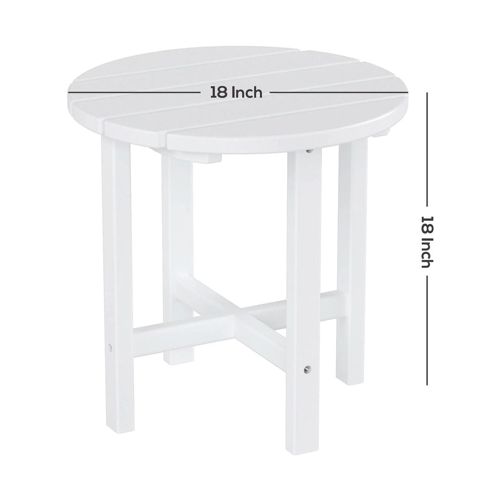 18 Inch Round Plastic Outdoor Patio Side Table T612