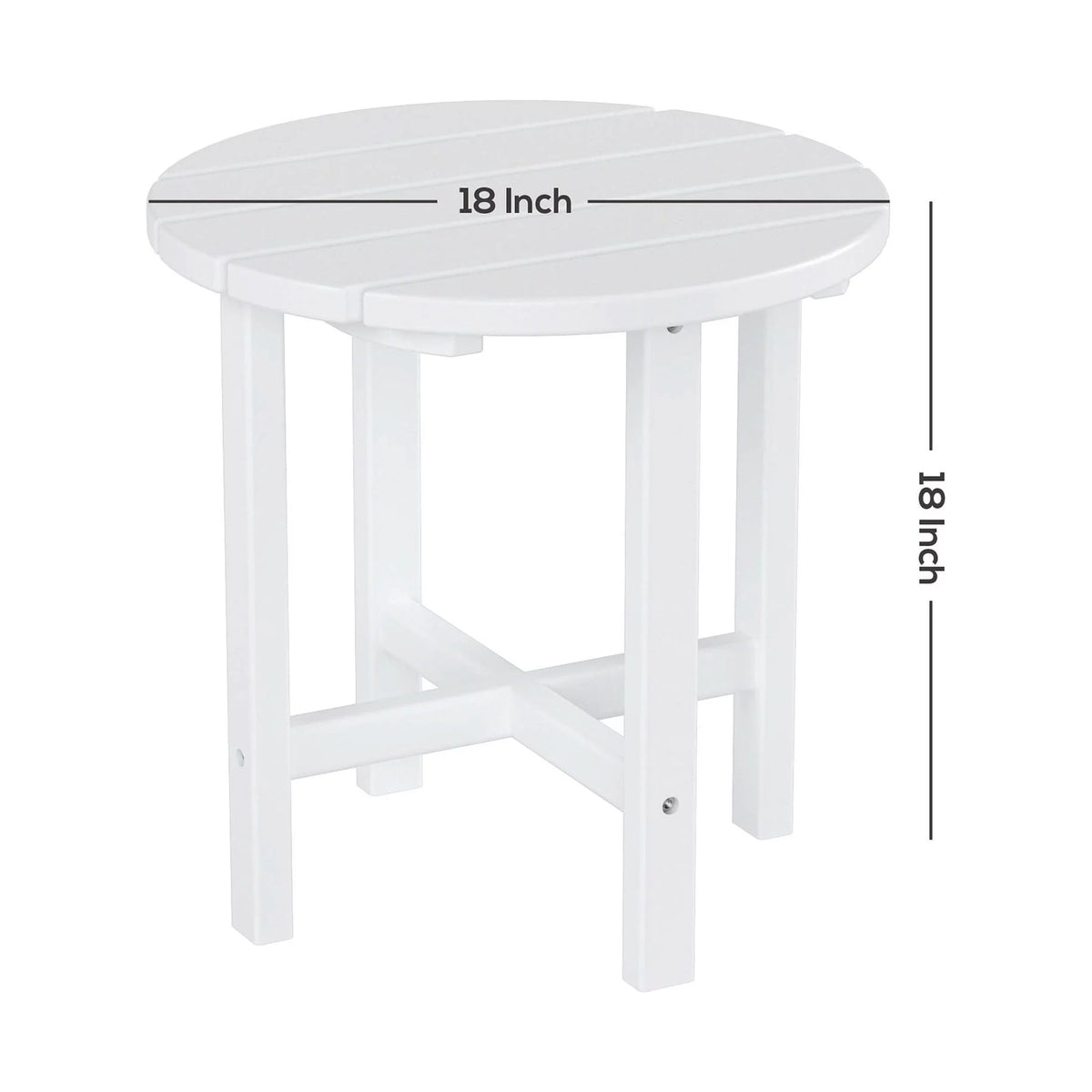 18 Inch Round Plastic Outdoor Patio Side Table T612