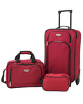 3-Piece Carry-on Luggage Set Black O719