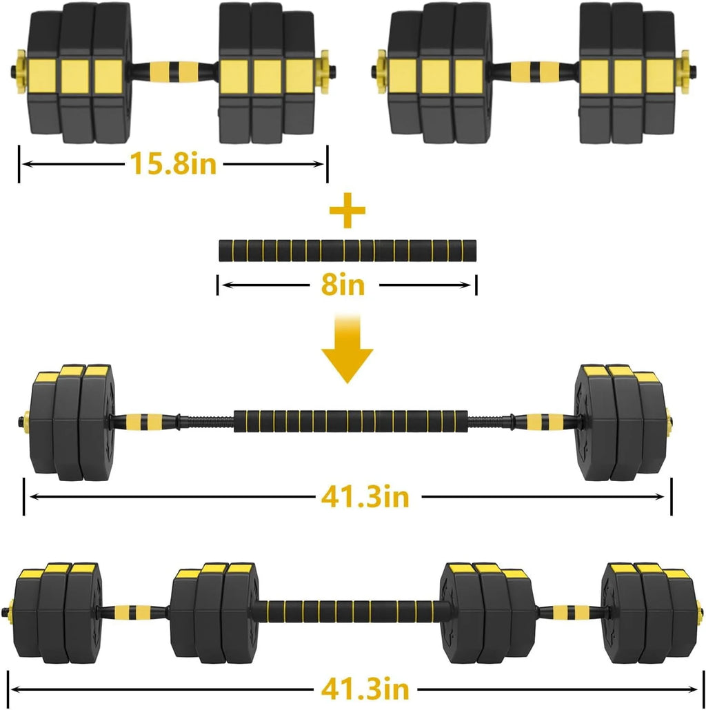 Adjustable Dumbbells Set 55LB 3 in 1 L5125