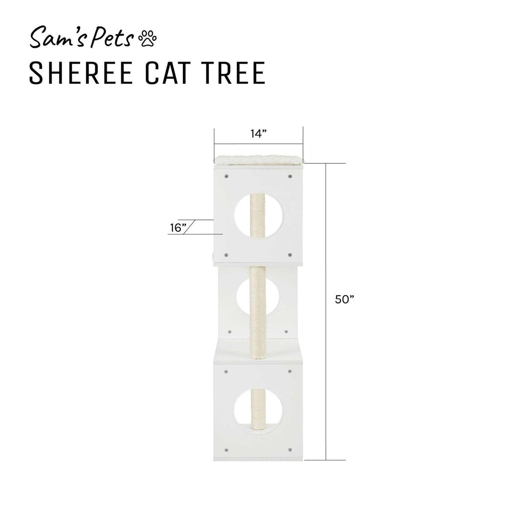 White Cat Tree U7208