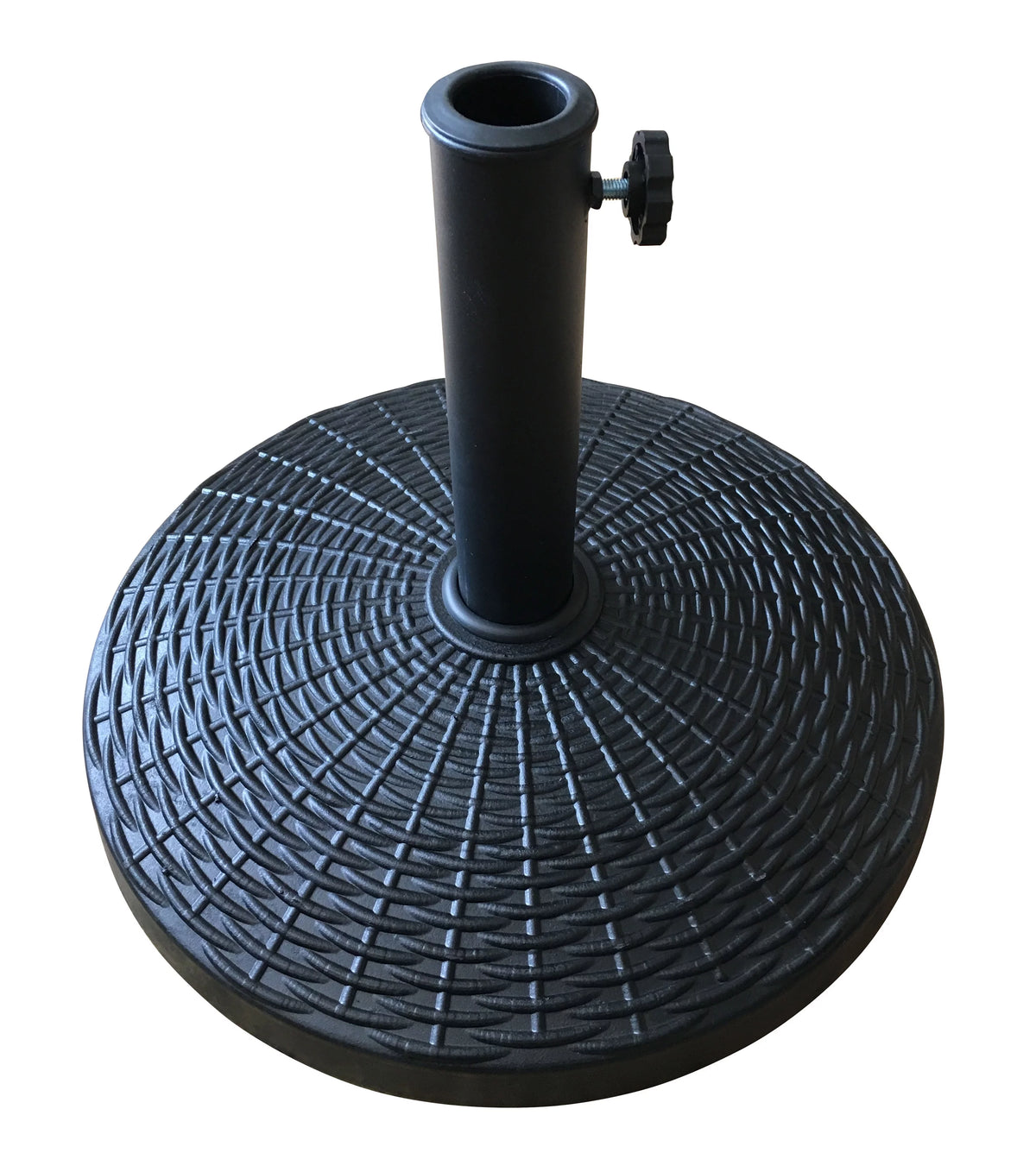 Black Round Powder Coated Resin Patio Umbrella Base P8353