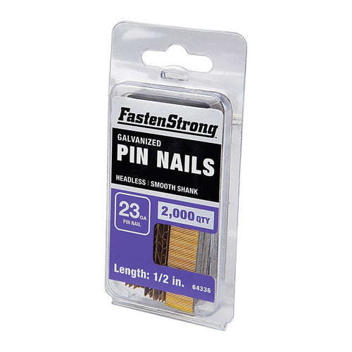 1/2 in. 23 GA Galvanized Pin Nails, 2000 Piece O9919