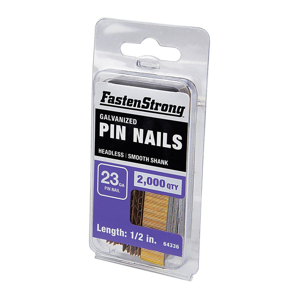 1/2 in. 23 GA Galvanized Pin Nails, 2000 Piece S81169